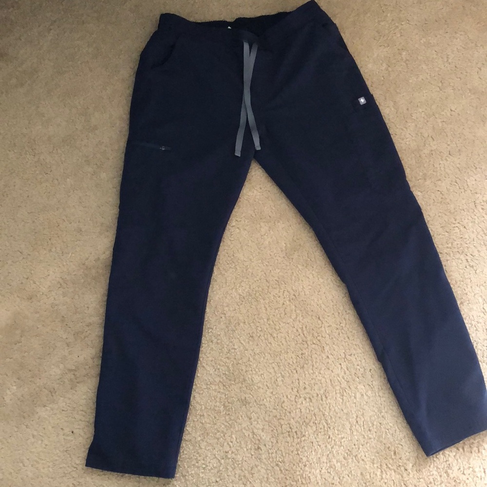 Figs Small Petite navy scrub pants